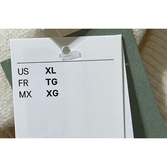 New H&M Crew Neck Sweater Women's Cream Long Sleeve Wool Blend Size XL - Picture 5 of 6